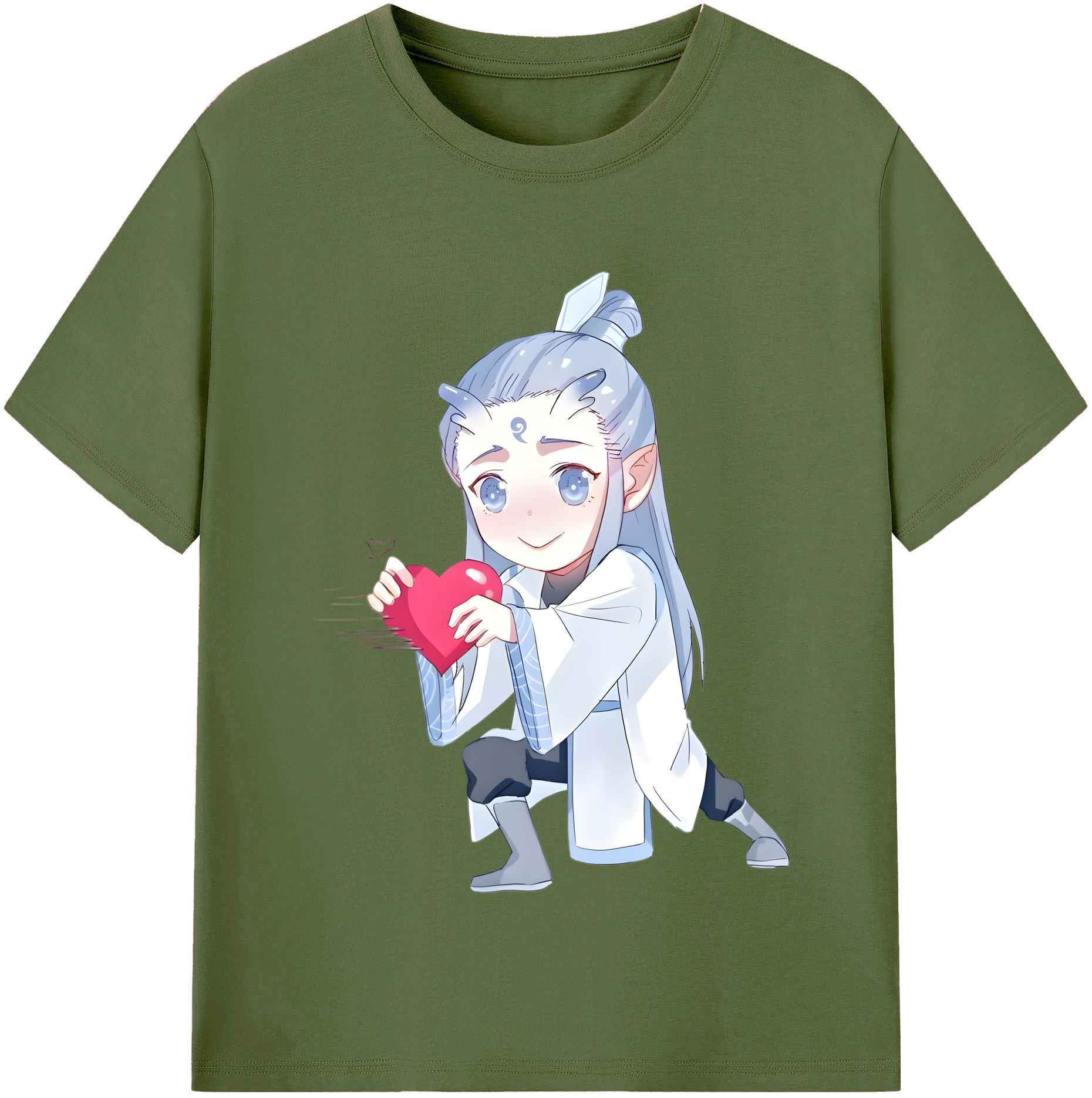 （画像用） Ne Zha 2 ナタ 魔童の大暴れ 綿100％半袖Tシャツ（フロントプリント）